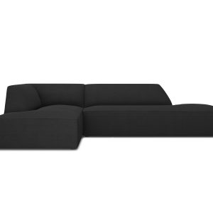Micadoni linker hoekbank Ruby 4-zits, structurele stof, zwart – 180×27 Micadoni linker hoekbank Ruby 4-zits, structurele stof, zwart – 180×27