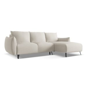 LaMiaSofa hoekbank rechts Genova – chenille stof – zilver – 242x162x86 LaMiaSofa hoekbank rechts Genova – chenille stof – zilver – 242x162x86