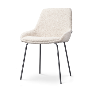 Nolon Nora-Isa Eetkamerstoel Bouclé Beige – Stof – Zwart Onderstel Nolon Nora-Isa Eetkamerstoel Bouclé Beige – Stof – Zwart Onderstel