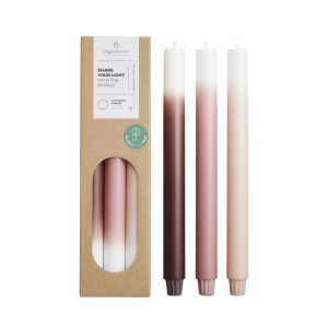 Originalhome dinerkaarsen verloop Dusty Rose – 30 cm – set van 3 Originalhome dinerkaarsen verloop Dusty Rose – 30 cm – set van 3