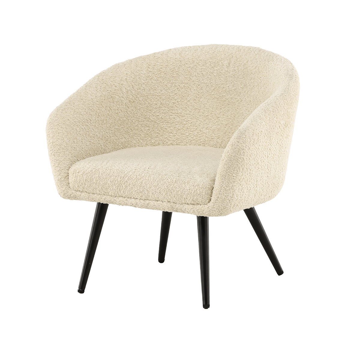 Nest living Annika kinderfauteuil teddystof - gebroken wit