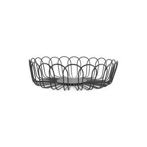 Ona – Draadmand 26,5xH7,5cm zwart Flores