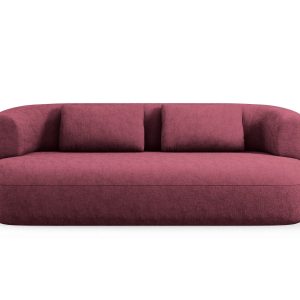 Micadoni Bank Jenny 3-zits, chenille, karmozijnrood – 90x178x73cm Micadoni Bank Jenny 3-zits, chenille, karmozijnrood – 90x178x73cm