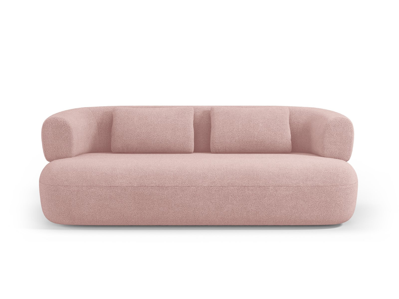Micadoni Bank Jenny 3-zits, boucle, poederroze - 90x178x73cm