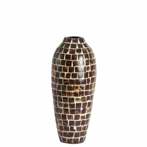 Light & Living vaas Tudela – bruin – Ø17cm Light & Living vaas Tudela – bruin – Ø17cm