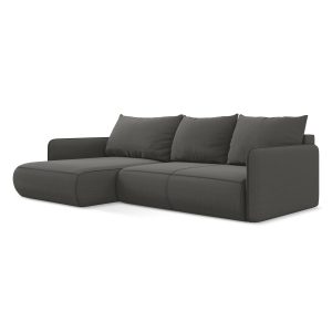 LaMiaSofa hoekbank links Palermo – velours – staal – 240x148x86