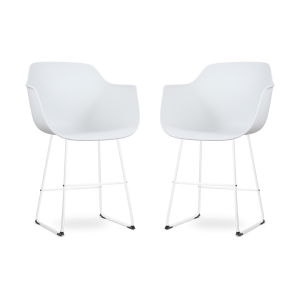 Nolon Nino-Puk barkruk wit – wit onderstel – 65 cm – set van 2 Nolon Nino-Puk barkruk wit – wit onderstel – 65 cm – set van 2