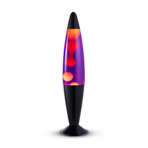 Lighto | Lavalamp zwart | paarse vloeistof met gele lava Lighto | Lavalamp zwart | paarse vloeistof met gele lava