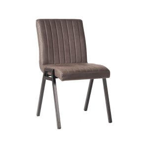 LABEL51 Eetkamerstoel Matz – Antraciet Microfiber – Set van 2