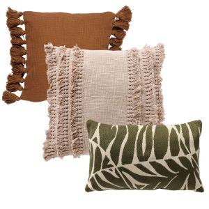 KUSSENSET – 3-delig – Desert Leaves – 45×45 cm, 30×50 cm – Inclusief b KUSSENSET – 3-delig – Desert Leaves – 45×45 cm, 30×50 cm – Inclusief b