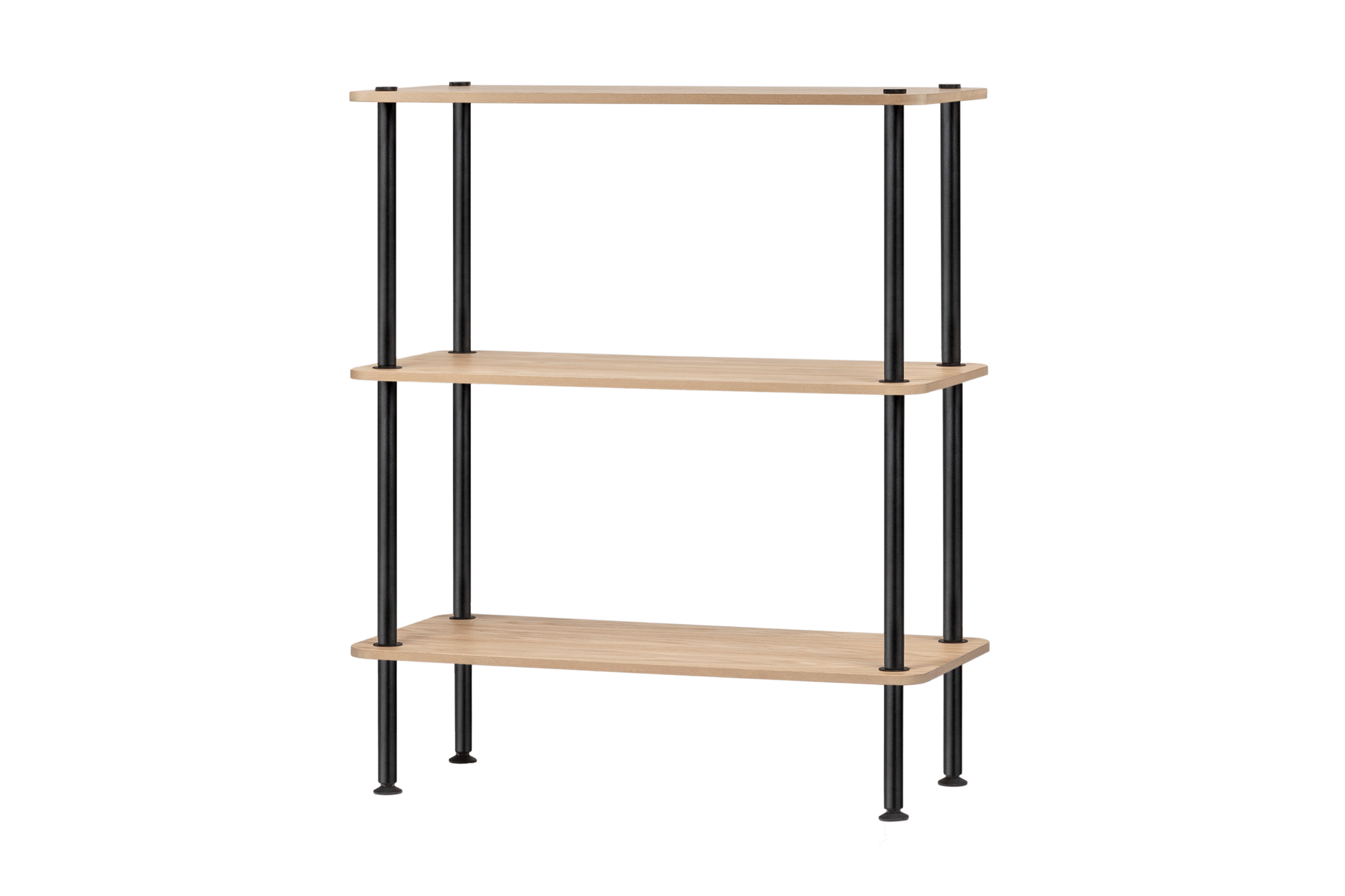 noo.ma Teidi open boekenkast 3-laags in eikenlook, modulair, 80x35x90,
