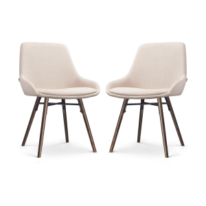 Nolon Nena-Isa Eetkamerstoelen Set van 2 – Beige – Walnoot Nolon Nena-Isa Eetkamerstoelen Set van 2 – Beige – Walnoot