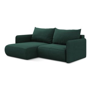 LaMiaSofa hoekbank links Palermo – textuurstof – flessengroen – 207×14 LaMiaSofa hoekbank links Palermo – textuurstof – flessengroen – 207×14