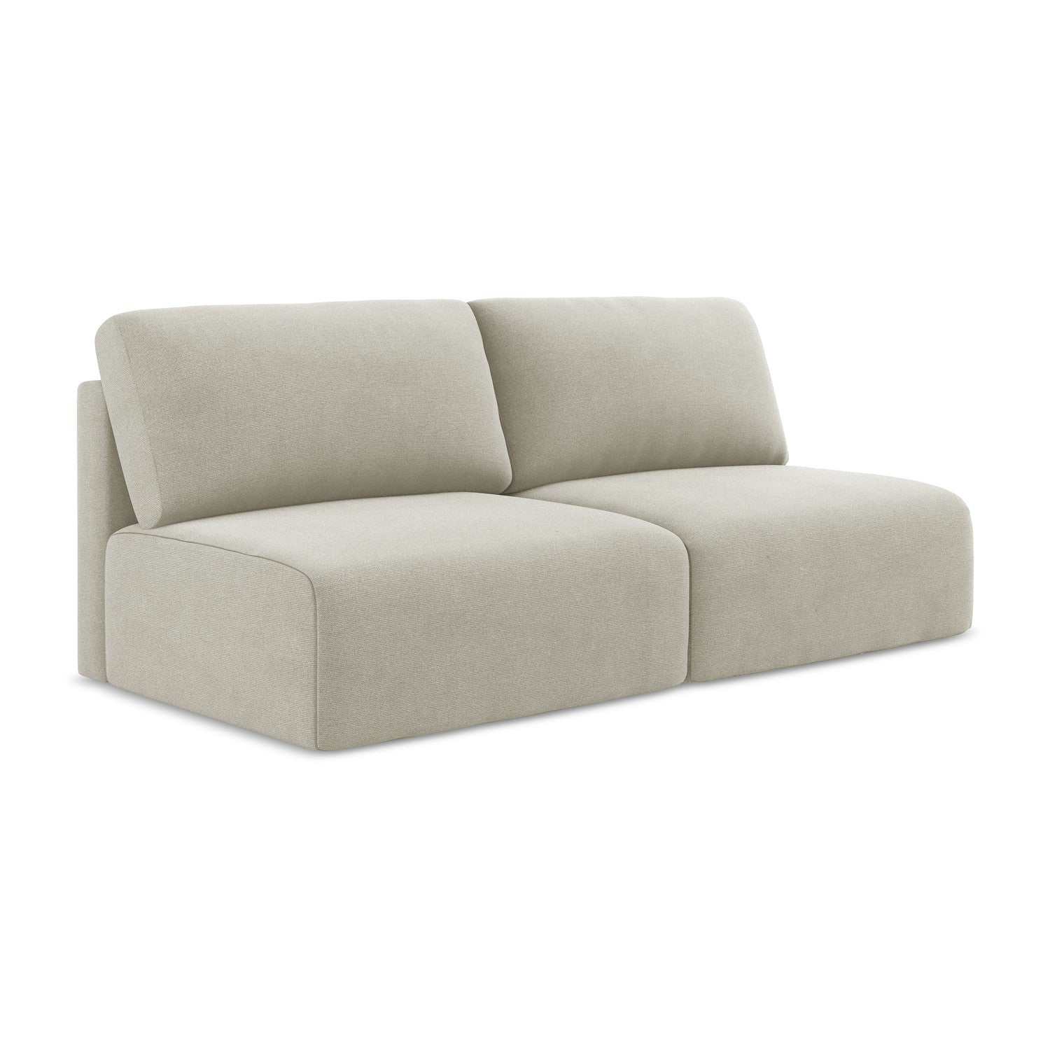 LaMiaSofa 3-zits slaapbank Ostia - textuurstof - lichtbeige - 216x102x