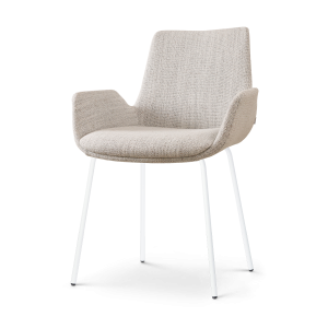 Nolon Nora-Eef Eetkamerstoel Beige Gemêleerd – met Armleuning – Wit Nolon Nora-Eef Eetkamerstoel Beige Gemêleerd – met Armleuning – Wit