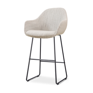 Nolon Nino-Mae Barkruk Beige Gemêleerd – met Armleuning – Zwart – 75 c