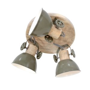Mexlite spot gearwood – 3 lichts – 38x 20 cm – groen Mexlite spot gearwood – 3 lichts – 38x 20 cm – groen