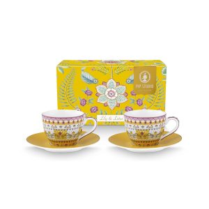 Pip Studio Kop en Schotel – Lily&Lotus – Geel – 120ml – Set van 2 Pip Studio Kop en Schotel – Lily&Lotus – Geel – 120ml – Set van 2