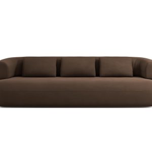 Micadoni Bank Jenny 4-zits, flueel chocolade – 90x226x73cm Micadoni Bank Jenny 4-zits, flueel chocolade – 90x226x73cm