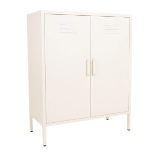 MaximaVida metalen lockerkast Finn 80 x 40 x 102 cm ivoor – 2 schappen MaximaVida metalen lockerkast Finn 80 x 40 x 102 cm ivoor – 2 schappen