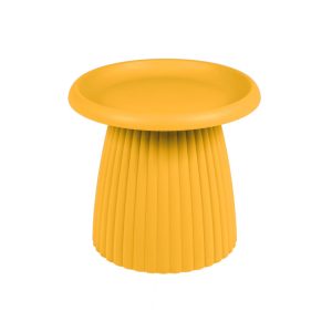 MaximaVida kunststof bijzettafel Mila rond 50 cm okergeel MaximaVida kunststof bijzettafel Mila rond 50 cm okergeel