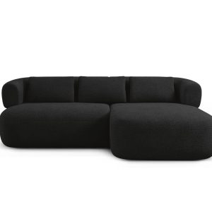 Micadoni rechter hoekbank Jenny 5-zits, boucle zwart – 145x200x73cm Micadoni rechter hoekbank Jenny 5-zits, boucle zwart – 145x200x73cm
