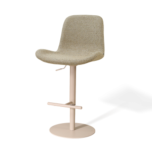 Nolon Niva-Fé tulp barkruk taupe melange – verstelbaar – beige poten Nolon Niva-Fé tulp barkruk taupe melange – verstelbaar – beige poten