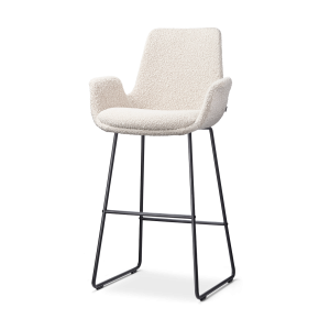 Nolon Nino-Eef Barkruk Bouclé Beige – met Armleuning – Zwart – 75 cm Nolon Nino-Eef Barkruk Bouclé Beige – met Armleuning – Zwart – 75 cm