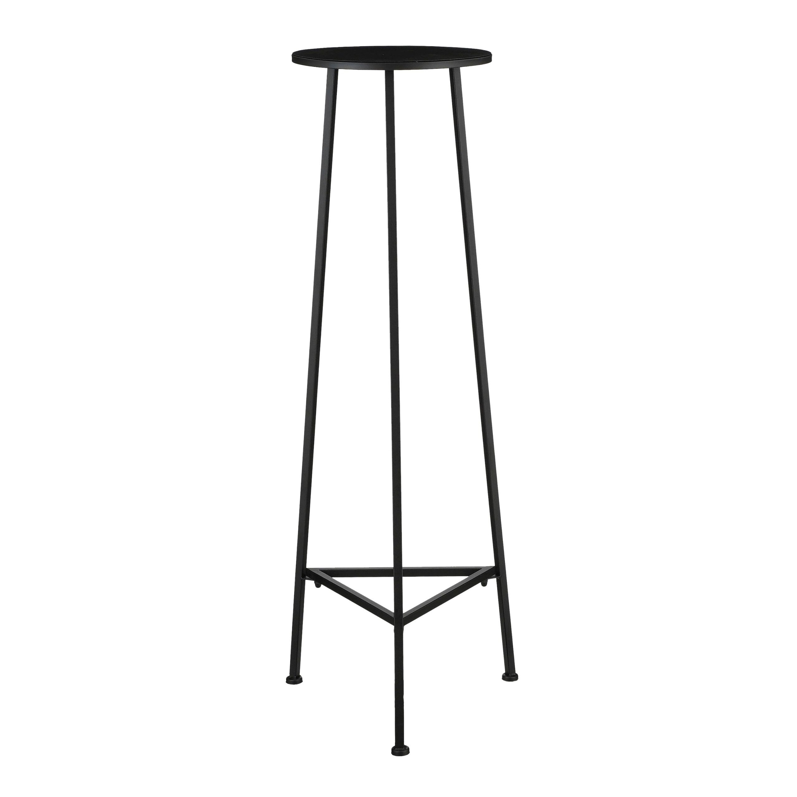 Mica Decorations Adine Plantentafel - H120 x Ø35 cm - Metaal - Zwart