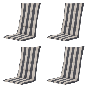 Madison tuinstoelkussen hoge rug Amora – grijs – 123x50x5cm – set van Madison tuinstoelkussen hoge rug Amora – grijs – 123x50x5cm – set van