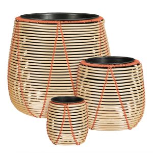 Mica Decorations Cancun Bloempot – Set van 3 – Plantenpot voor Bloemen Mica Decorations Cancun Bloempot – Set van 3 – Plantenpot voor Bloemen