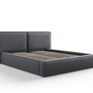 Micadoni Opbergbed met hoofdeinde Jodie 160x200cm, structurele stof, d Micadoni Opbergbed met hoofdeinde Jodie 160x200cm, structurele stof, d