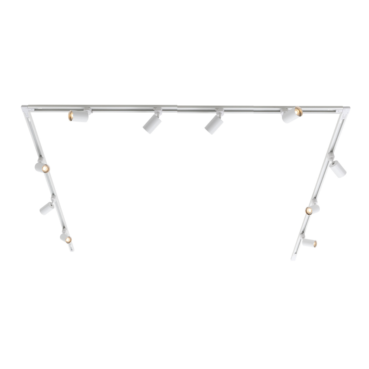Lighto | Railsysteem 1-fase wit | U-opstelling 200x100x200cm incl. voe
