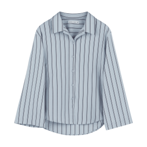noo.ma Tala pyjamashirt dames – 100% biologisch katoen, gestreept, Bab