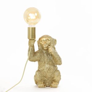 Light & Living tafellamp Monkey – goud – 19.5x20x34cm Light & Living tafellamp Monkey – goud – 19.5x20x34cm