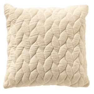 MADDY – sierkussen 45×45 cm – vlechtpatroon – Whisper White – wit MADDY – sierkussen 45×45 cm – vlechtpatroon – Whisper White – wit