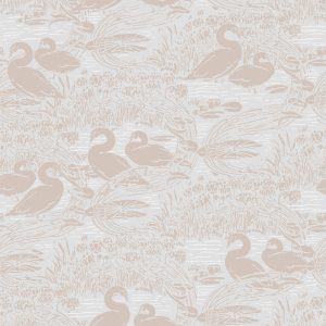 Laura Ashley Vliesbehang – Swans Dove Grey – Grijs 10mx52cm Laura Ashley Vliesbehang – Swans Dove Grey – Grijs 10mx52cm