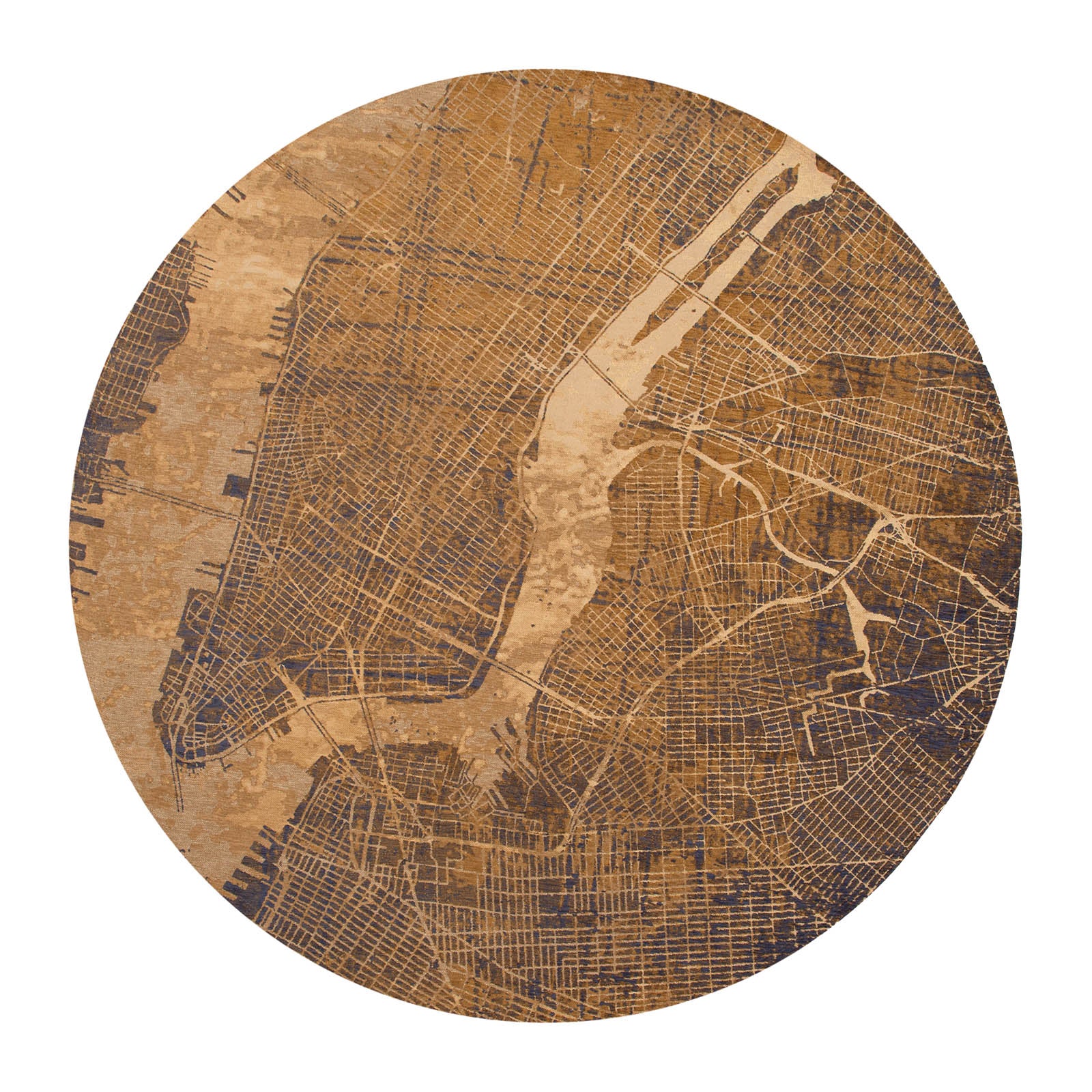 Louis De Poortere vloerkleed Gatsby Gold - geel - 240x240cm