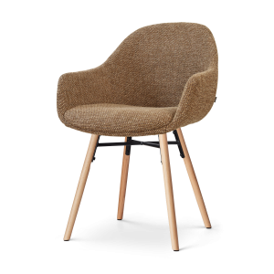 Nolon Nena-Mae eetkamerstoel bruin blend – houten onderstel Nolon Nena-Mae eetkamerstoel bruin blend – houten onderstel