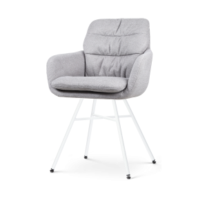Nolon Noa-Mia Eetkamerstoel Grijs – met Armleuning – Wit Nolon Noa-Mia Eetkamerstoel Grijs – met Armleuning – Wit