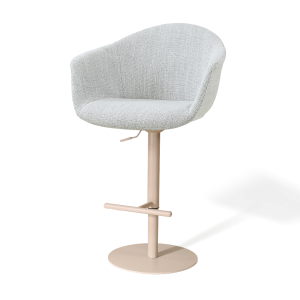 Nolon Niva-Otis tulp barkruk grijs melange – verstelbaar – beige poten Nolon Niva-Otis tulp barkruk grijs melange – verstelbaar – beige poten