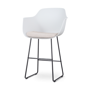 Nolon Nino-Liz Barkruk Wit – Beige Kussen – Zwart Frame – 75 cm Nolon Nino-Liz Barkruk Wit – Beige Kussen – Zwart Frame – 75 cm