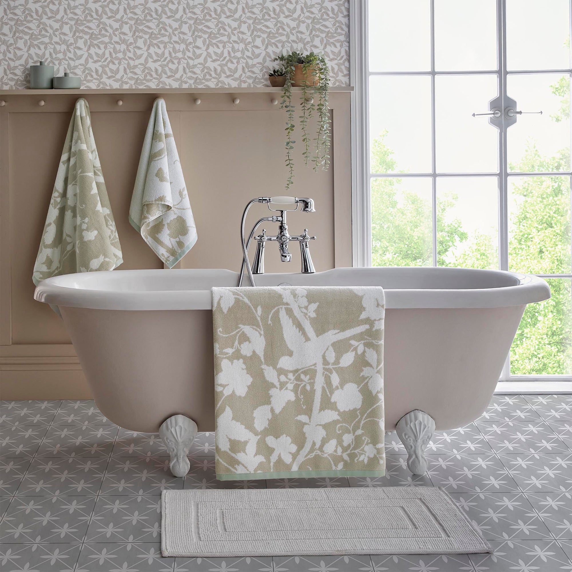 Laura Ashley Badlaken Oriental Garden Dove Grey 100x150cm