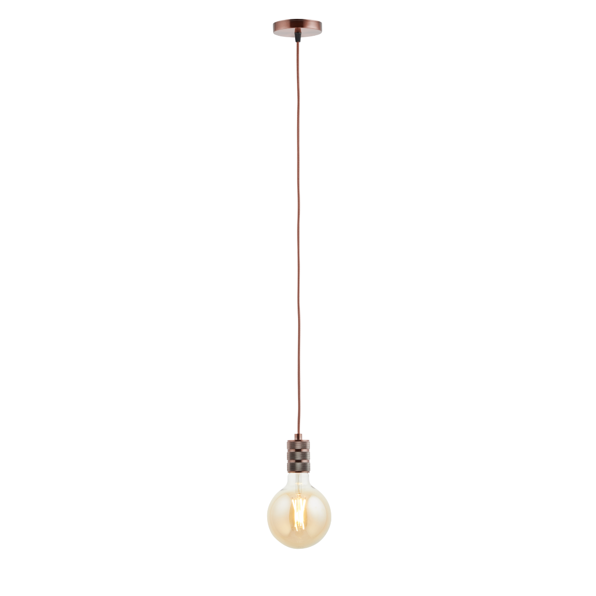 Lighto | Pendel Koper | Inclusief Lichtbron Goud | Retro | 1.5m Snoer
