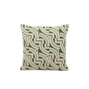 Madura Kussenovertrek Iakobo natuurlijk en groen 40×40 cm Madura Kussenovertrek Iakobo natuurlijk en groen 40×40 cm