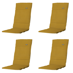 Madison tuintstoelkussen hoge rug Panama – geel – 125x50x3cm – set van Madison tuintstoelkussen hoge rug Panama – geel – 125x50x3cm – set van