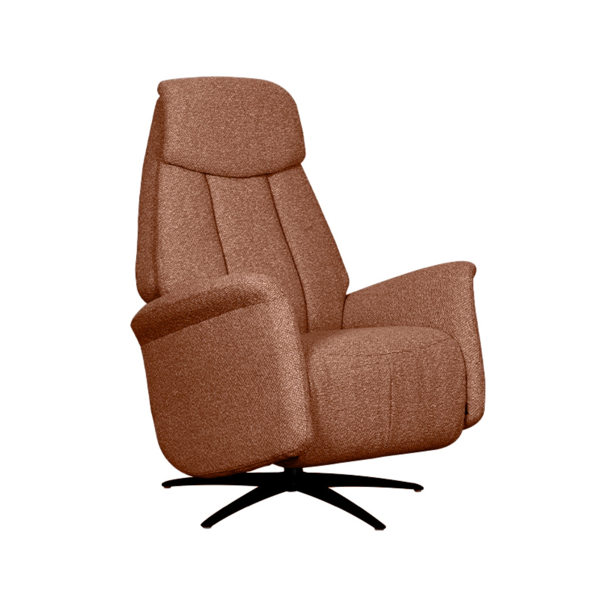 LABEL51 Fauteuil Oslo Elektrisch - Oranje Stof - Draaibaar