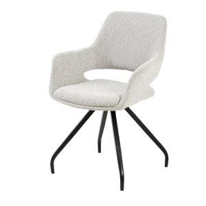 Livingfurn eetkamerstoel Capp – beige – set van 2 – 61x61x88 Livingfurn eetkamerstoel Capp – beige – set van 2 – 61x61x88