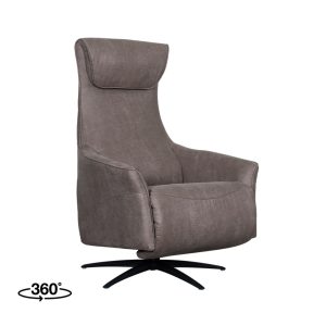 LABEL51 Fauteuil Lund Elektrisch – Taupe Stof – Draaibaar LABEL51 Fauteuil Lund Elektrisch – Taupe Stof – Draaibaar