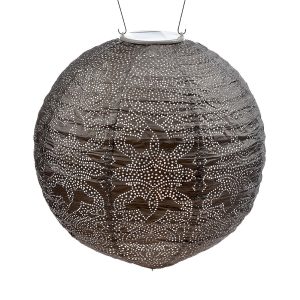 Lumiz solar lampion – marrakesh rond – 30 cm – taupe Lumiz solar lampion – marrakesh rond – 30 cm – taupe